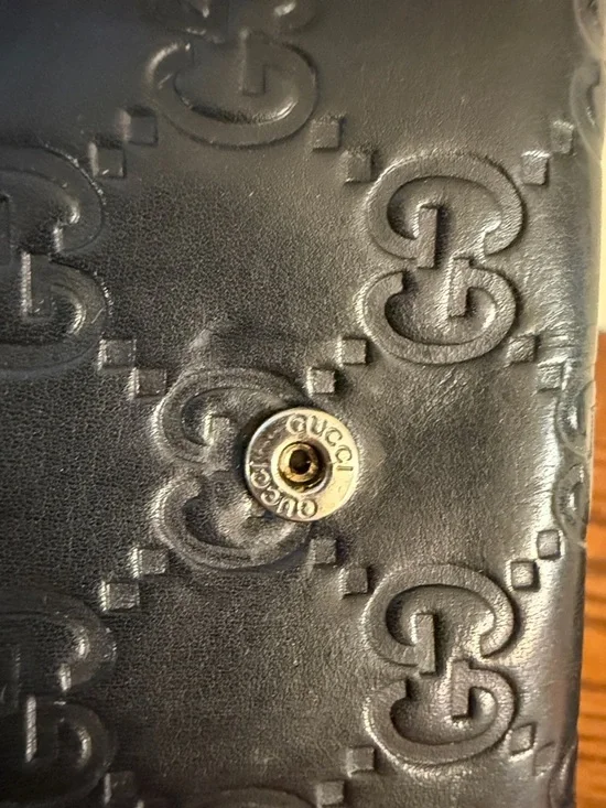 Authentic Gucci Guccissima wallet black need snap - Picture 9 of 16
